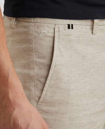 V11 short linen blend beige