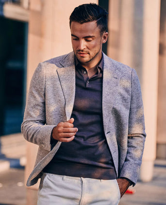 Knitted colbert unlined beige