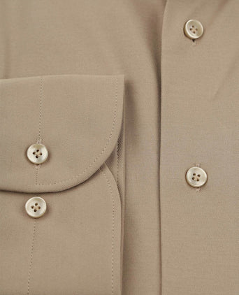 Profuomo japanese knitted overhemd beige | Slim-fit