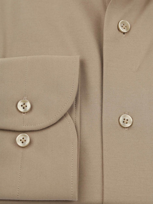 Profuomo japanese knitted overhemd beige | Slim-fit