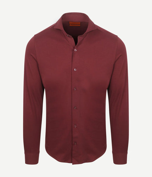 Suitable sorona overhemd wine rood | Slim-fit
