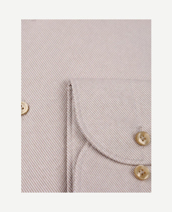 Heavy twill overhemd beige