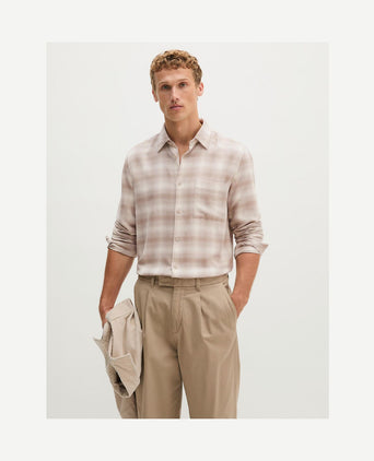 Shirt check beige