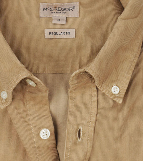Overhemd corduroy beige