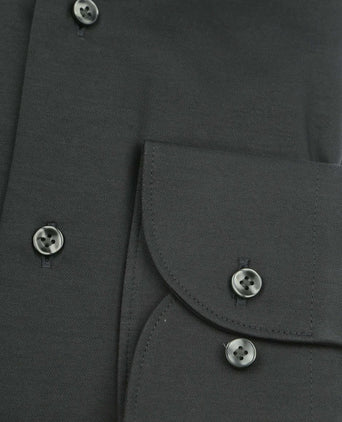 Profuomo knitted overhemd donkergroen | Slim-fit