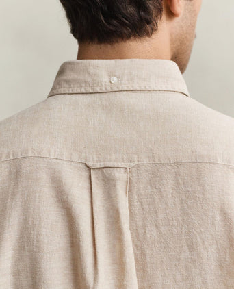 Overhemd cotton linen beige