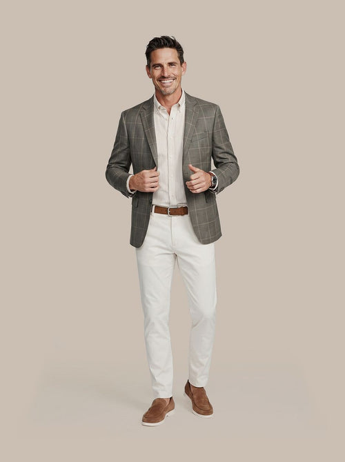 Overhemd linen cotton streep sand