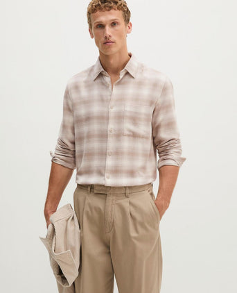 Shirt check beige