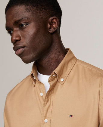 Overhemd brushed beige