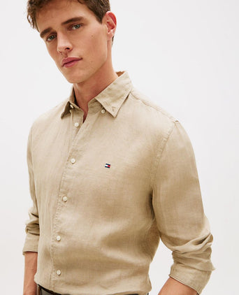 Overhemd linnen beige