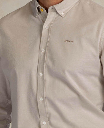 Overhemd bd barn twill zand