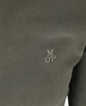 Marc o'polo longsleeve poloshirt olijfgroen