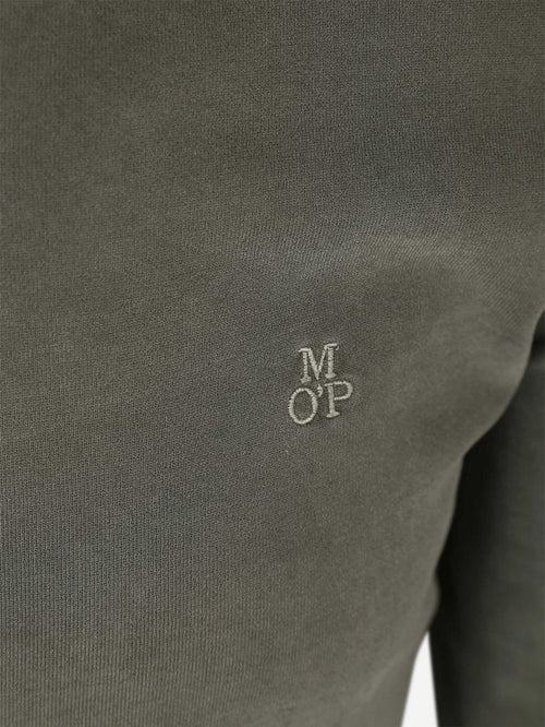 Marc o'polo longsleeve poloshirt olijfgroen