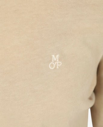 Longsleeve poloshirt beige