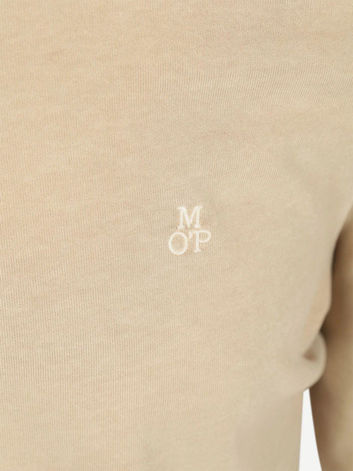 Longsleeve poloshirt beige