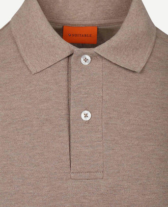 Poloshirt mel pique camel
