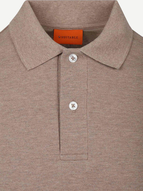 Poloshirt mel pique camel
