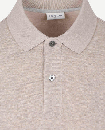 Piqué poloshirt beige