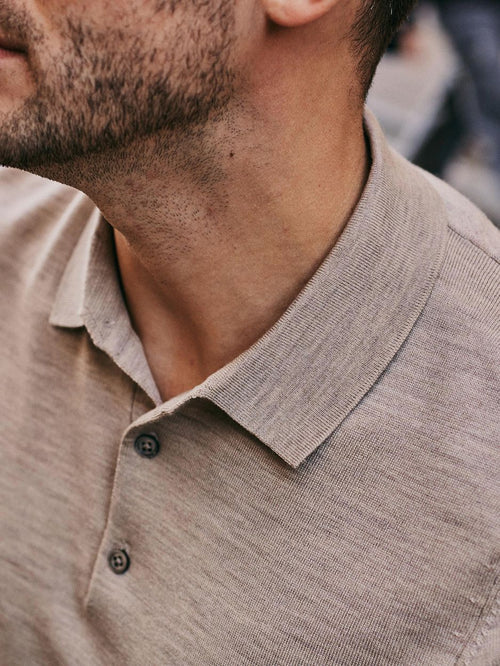 Polo rishi merinowol beige