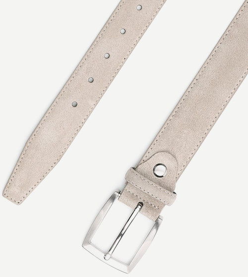 Riem suede wit beige