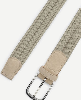 Waxed geweven riem khaki