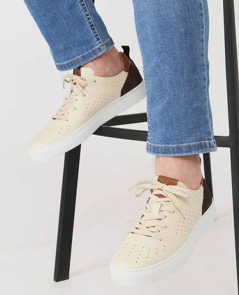 Grain sneaker beige