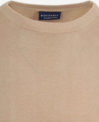 Knitted t-shirt beige