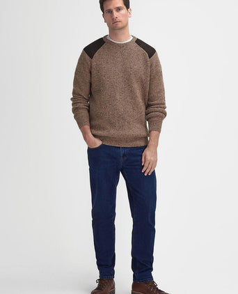 Barbour trui raisthorpe lamswol beige | Regular-fit