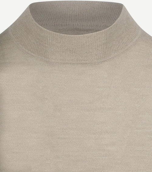 Turtleneck trui merino ecru