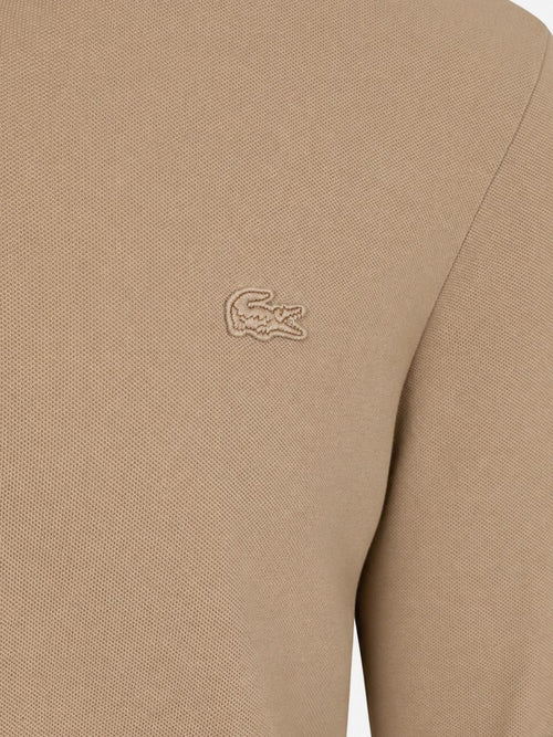 Longsleeve poloshirt piqué beige