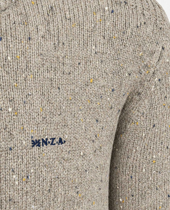 Pullover mocker eltham knit melange tan sand