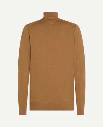halve rits trui camel