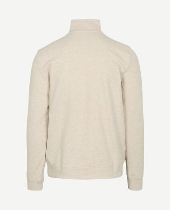Trui halfzip cesar beige