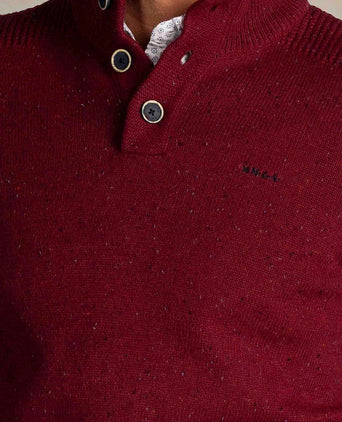 NZA pullover mocker conor melange cherry red | Regular-fit
