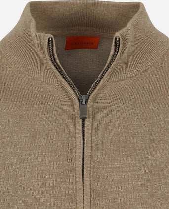 Vest slub yarn beige