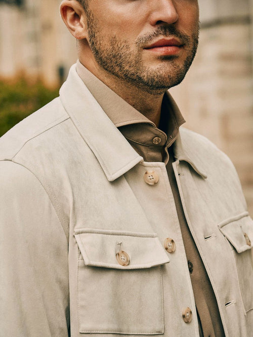 Suitable pasetta overshirt ecru | Regular-fit