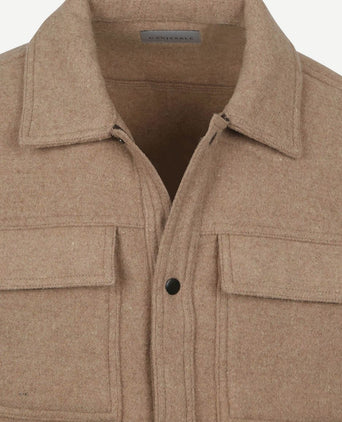 Overshirt wool blend beige