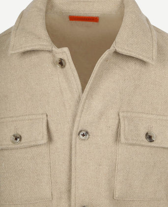 Overshirt wool blend beige