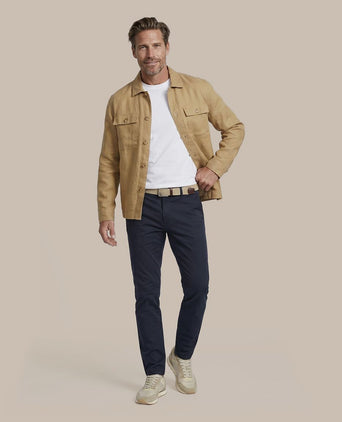 Linnen overshirt beige