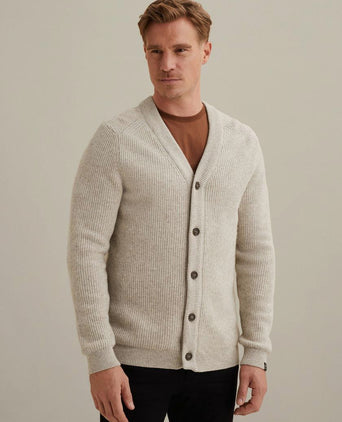 Vest wol blend beige