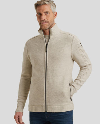 Vanguard vest boiled wool blend beige | Regular-fit