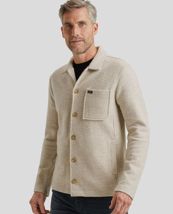 Vanguard vest boiled wool blend beige | Regular-fit