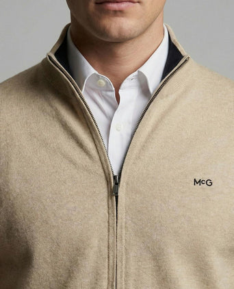 Vest cotton cashmere sand