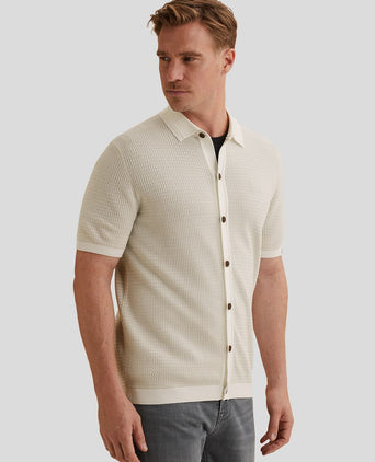 Short sleeve cardigan ecru