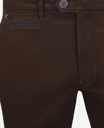 Gardeur chino Benny 3 donkerbruin