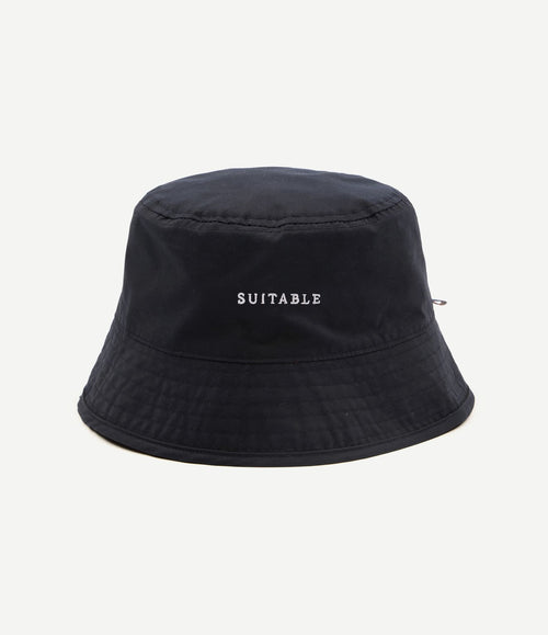 Reversible bucket hat donkerblauw oranje