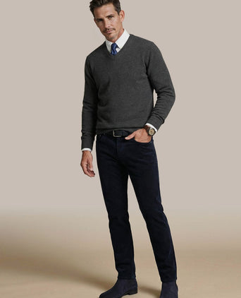 Bill broek corduroy donkerblauw
