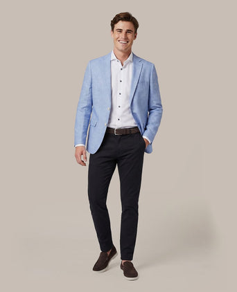 Blazer linnen panama lichtblauw