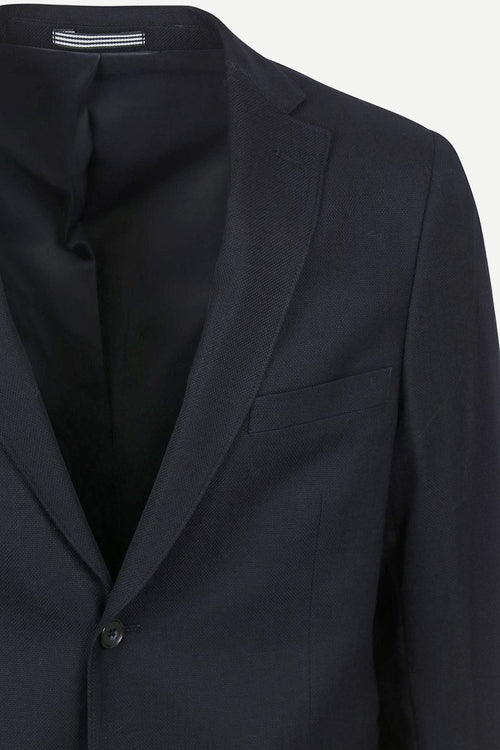 Classic colbert wol blend donkerblauw