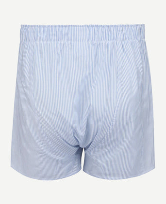 Boxershort striped Oxford blauw